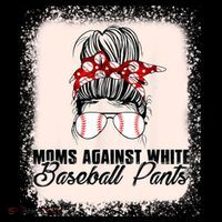 Baseball Mom Moms Against White Baseball Pants Mousepad thumb 1