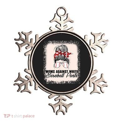 Baseball Mom Moms Against White Baseball Pants Ornament