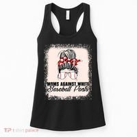 Baseball Mom Moms Against White Baseball Pants Women's Tank Top thumb 0