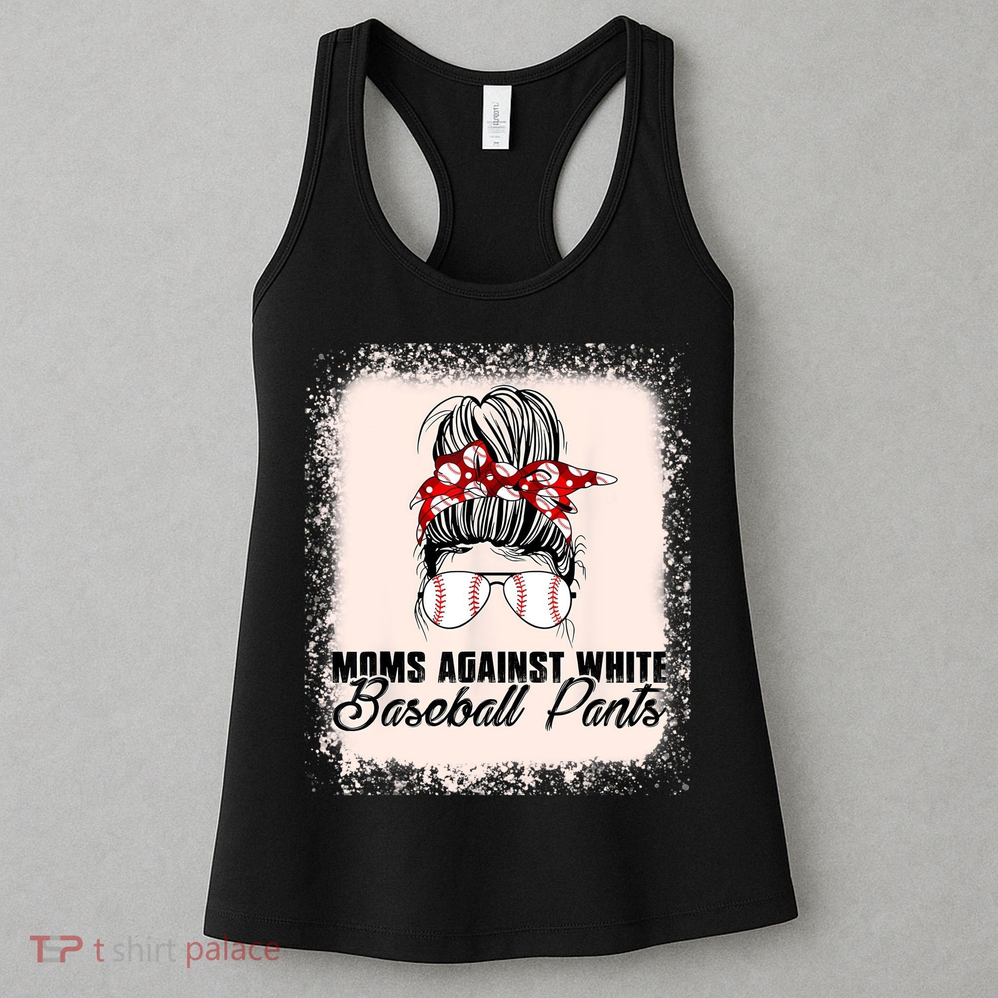 Baseball Mom Moms Against White Baseball Pants Women's Tank Top