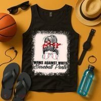 Baseball Mom Moms Against White Baseball Pants Tank Top thumb 4