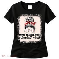 Baseball Mom Moms Against White Baseball Pants Women's T-Shirt thumb 0