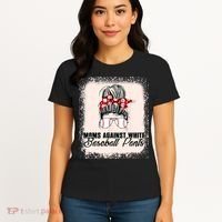 Baseball Mom Moms Against White Baseball Pants Women's T-Shirt thumb 4