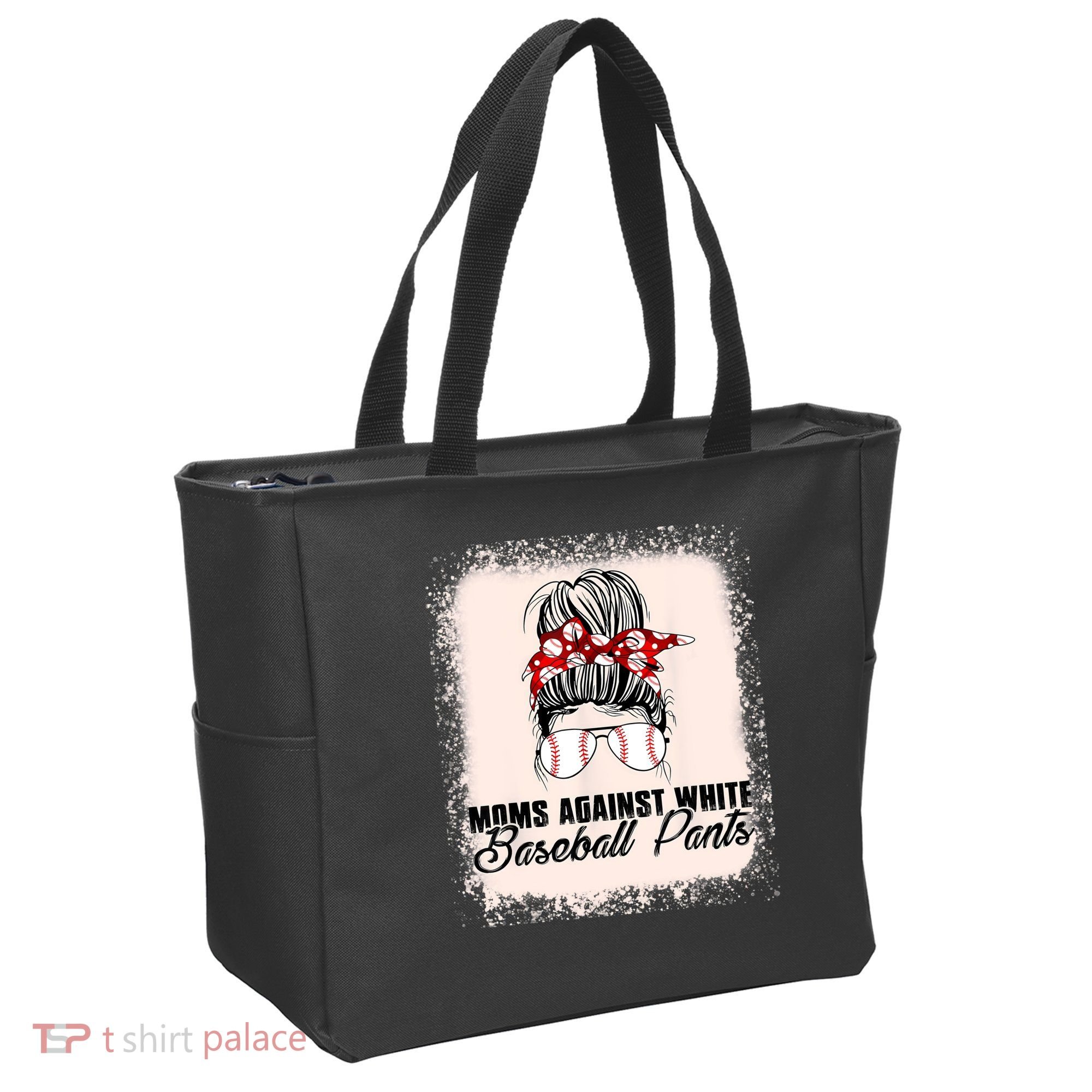 Baseball Mom Moms Against White Baseball Pants Tote Bag