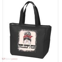 Baseball Mom Moms Against White Baseball Pants Tote Bag thumb 3
