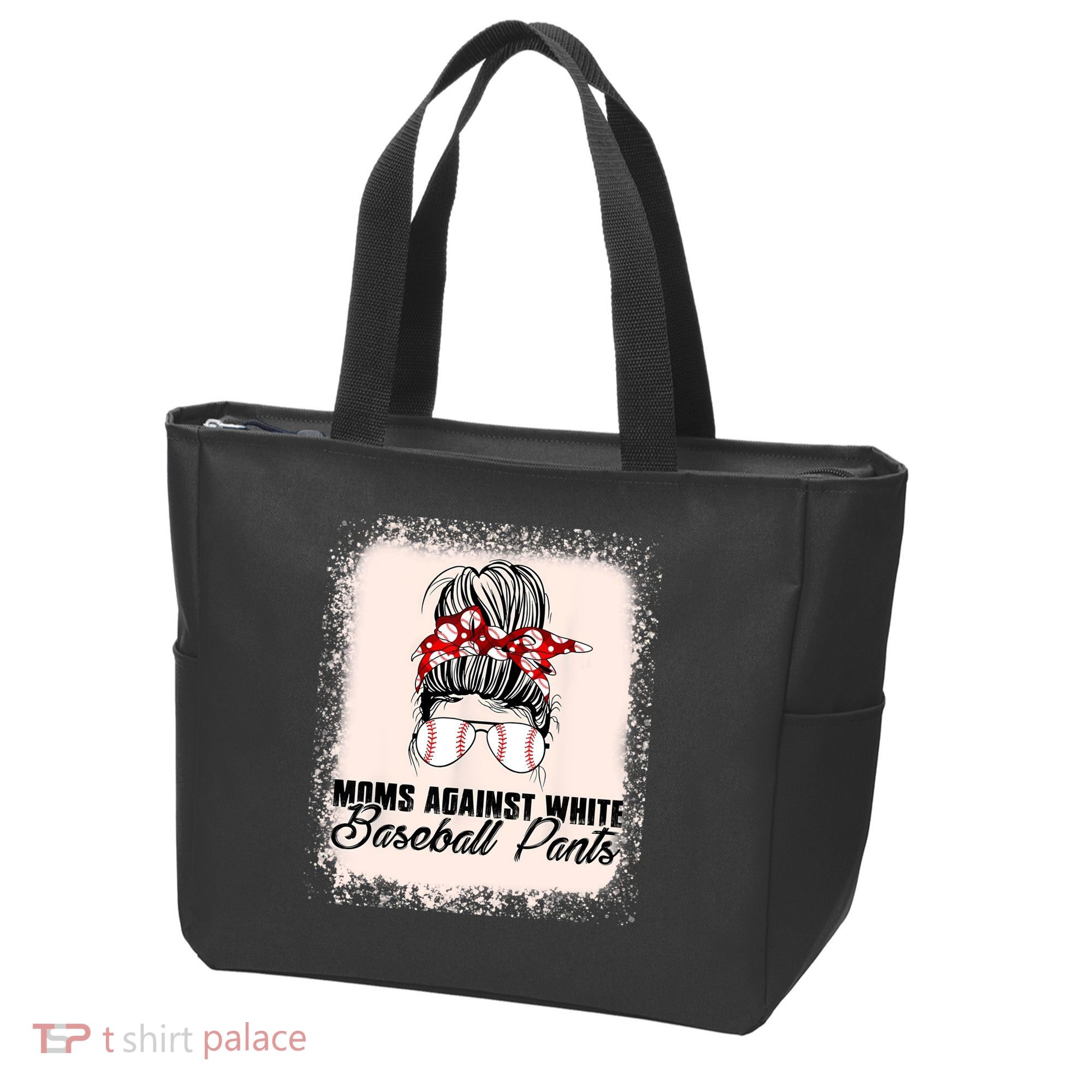 Baseball Mom Moms Against White Baseball Pants Tote Bag