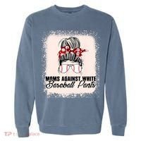 Baseball Mom Moms Against White Baseball Pants Garment-Dyed Sweatshirt thumb 0