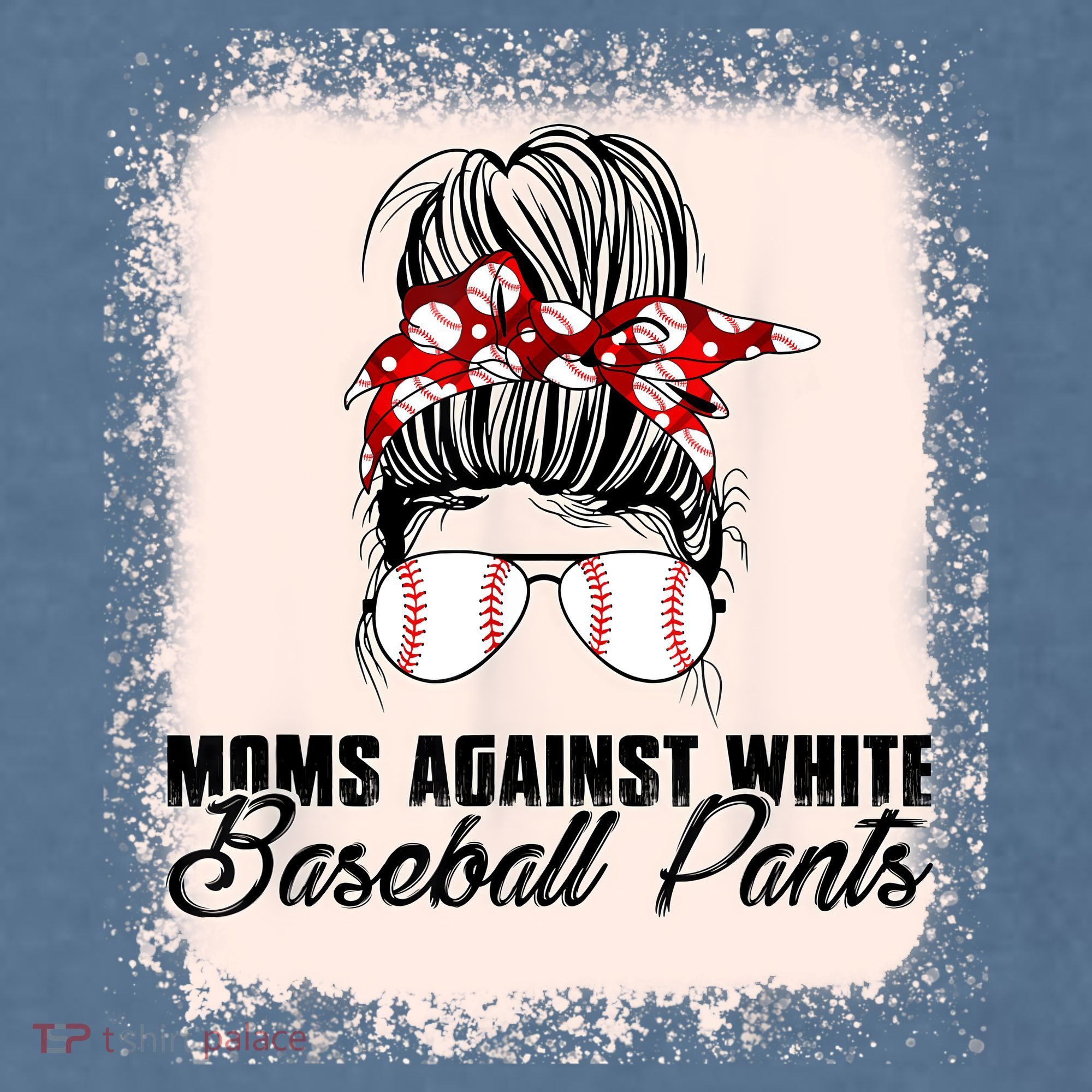 Baseball Mom Moms Against White Baseball Pants Garment-Dyed Sweatshirt