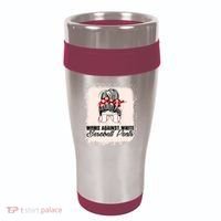 Baseball Mom Moms Against White Baseball Pants 16oz Travel Tumbler thumb 0