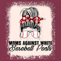 Baseball Mom Moms Against White Baseball Pants 16oz Travel Tumbler thumb 2