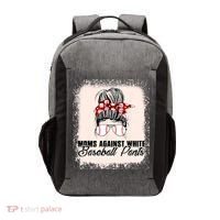Baseball Mom Moms Against White Baseball Pants Vector Backpack thumb 0