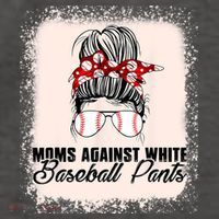 Baseball Mom Moms Against White Baseball Pants Vector Backpack thumb 2