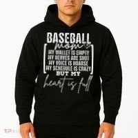 Baseball Mom My Wallet Is Empty My Nerves Are Shot Hoodie thumb 2