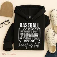 Baseball Mom My Wallet Is Empty My Nerves Are Shot Hoodie thumb 4