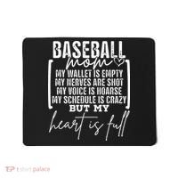 Baseball Mom My Wallet Is Empty My Nerves Are Shot Mousepad thumb 0