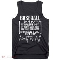 Baseball Mom My Wallet Is Empty My Nerves Are Shot Tank Top thumb 0