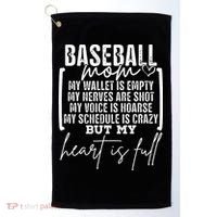 Baseball Mom My Wallet Is Empty My Nerves Are Shot Golf Towel thumb 0