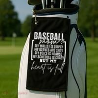 Baseball Mom My Wallet Is Empty My Nerves Are Shot Golf Towel thumb 2