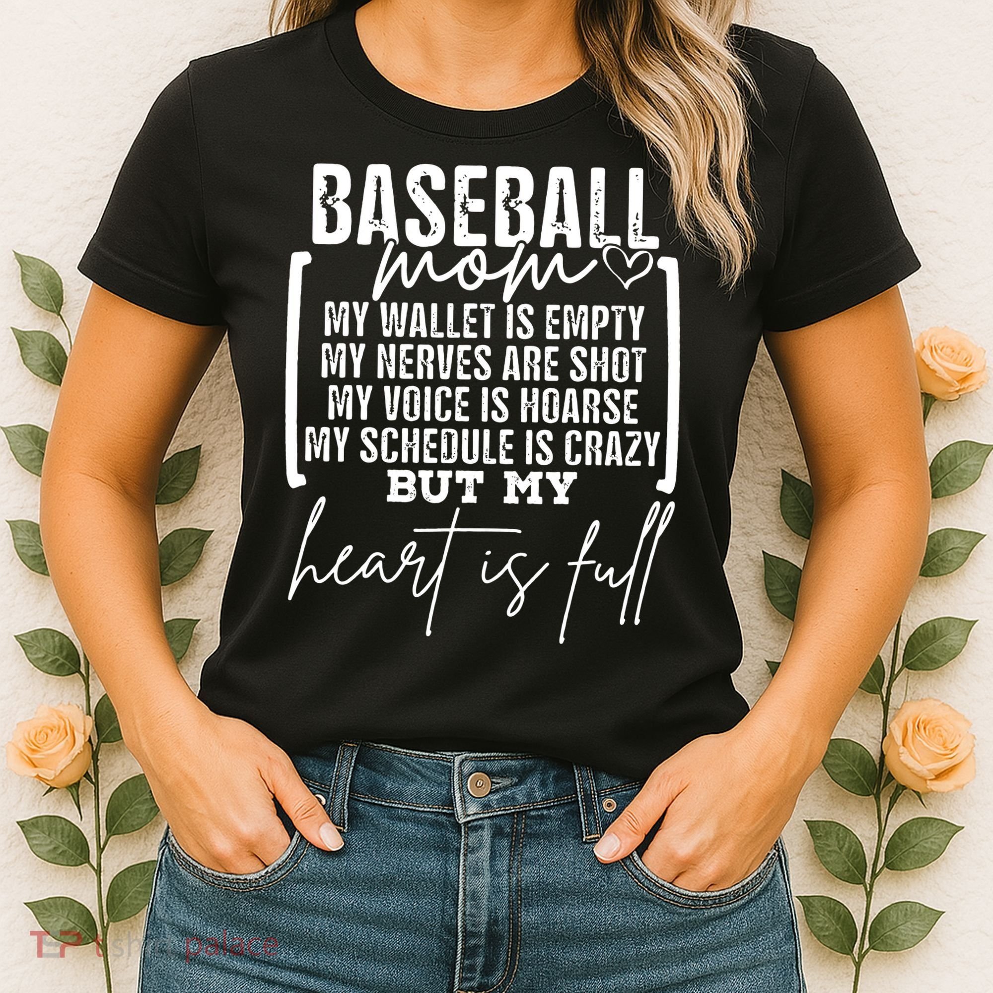 Baseball Mom My Wallet Is Empty My Nerves Are Shot Women's T-Shirt