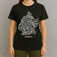 Brooklyn Map Nyc Souvenir Jersey T-Shirt thumb 4