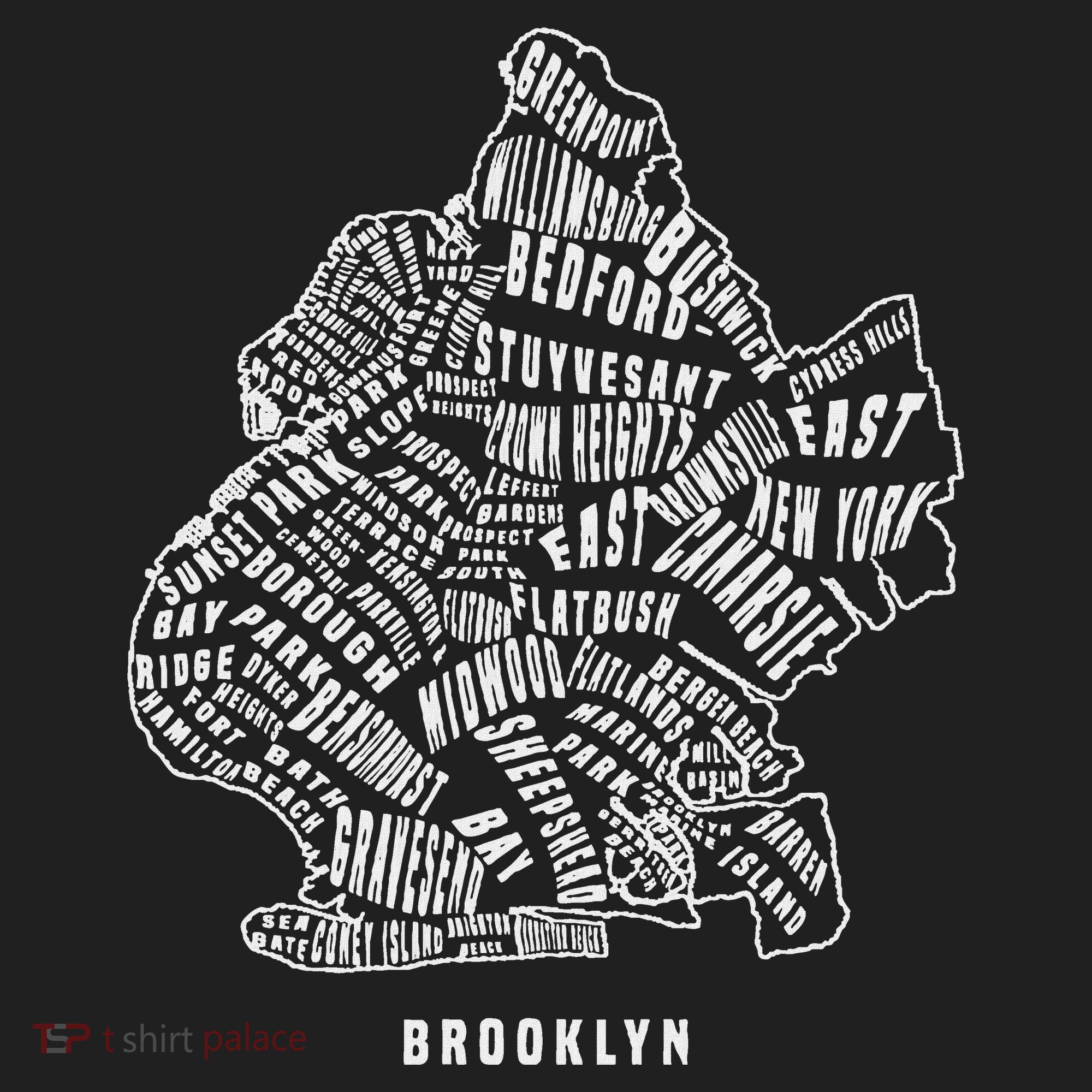 Brooklyn Map Nyc Souvenir Jersey Beanie