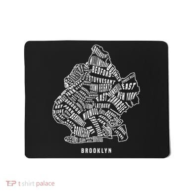 Brooklyn Map Nyc Souvenir Jersey Mousepad