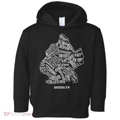 Brooklyn Map Nyc Souvenir Jersey Toddler Hoodie