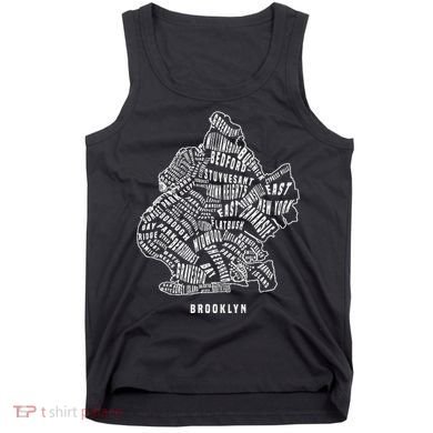 Brooklyn Map Nyc Souvenir Jersey Tank Top