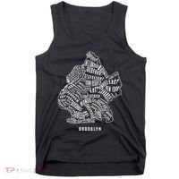 Brooklyn Map Nyc Souvenir Jersey Tank Top thumb 0