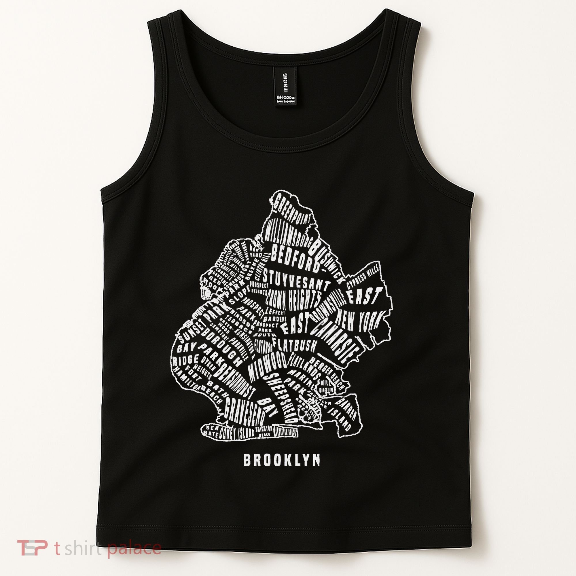 Brooklyn Map Nyc Souvenir Jersey Tank Top