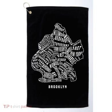 Brooklyn Map Nyc Souvenir Jersey Golf Towel