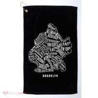 Brooklyn Map Nyc Souvenir Jersey Golf Towel thumb 0