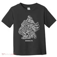 Brooklyn Map Nyc Souvenir Jersey Toddler T-Shirt thumb 0