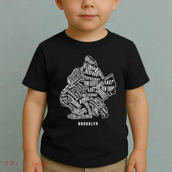 Brooklyn Map Nyc Souvenir Jersey Toddler T-Shirt
