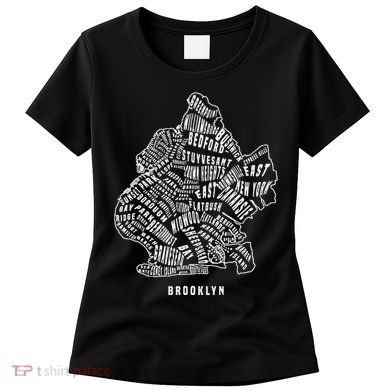 Brooklyn Map Nyc Souvenir Jersey Women's T-Shirt
