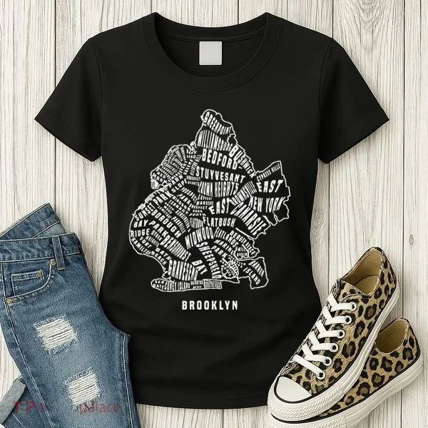Brooklyn Map Nyc Souvenir Jersey Women's T-Shirt