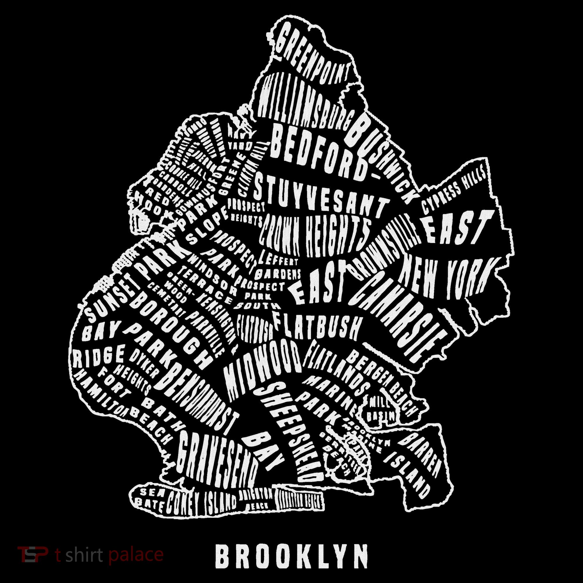 Brooklyn Map Nyc Souvenir Jersey Kids Sweatshirt