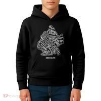 Brooklyn Map Nyc Souvenir Jersey Kids Hoodie thumb 4