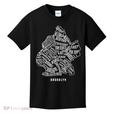 Brooklyn Map Nyc Souvenir Jersey Kids T-Shirt