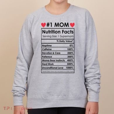Best Mom Nutrition Facts Women's Sweatshirt
