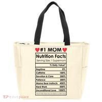 Best Mom Nutrition Facts Tote Bag thumb 0