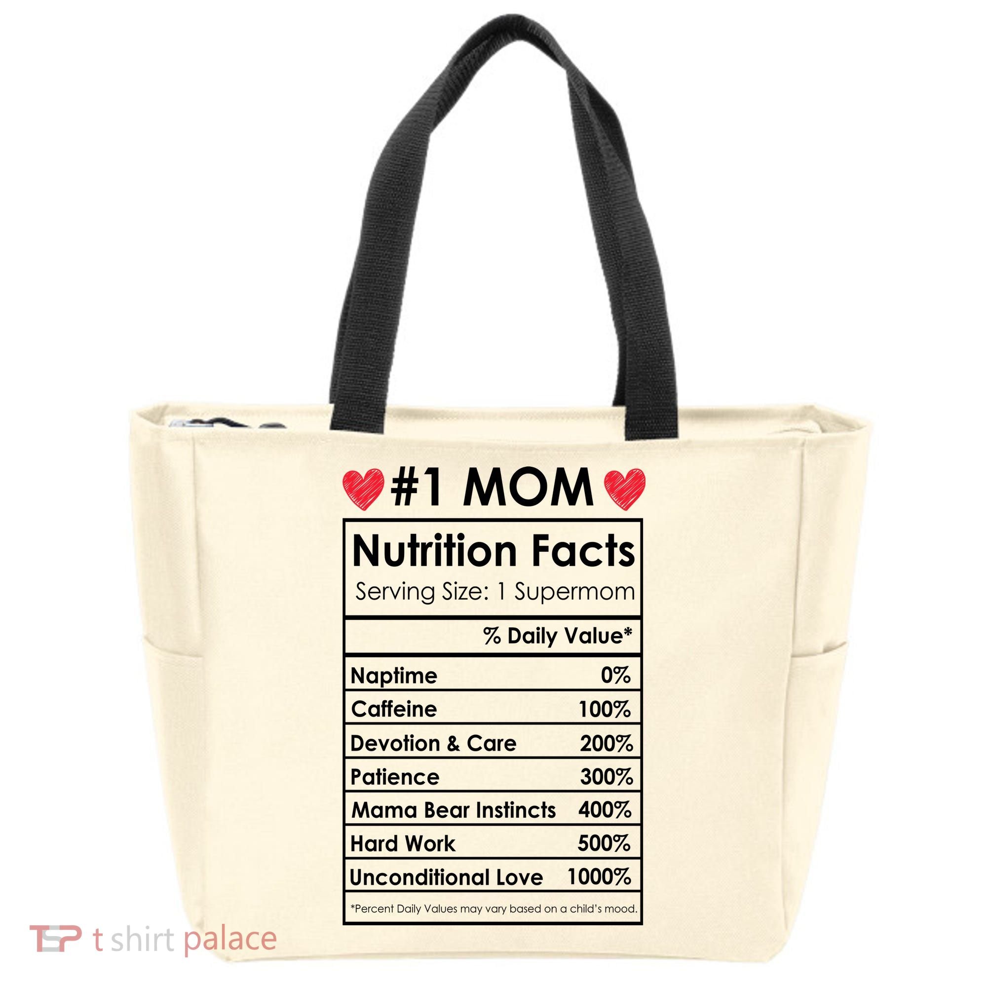 Best Mom Nutrition Facts Tote Bag
