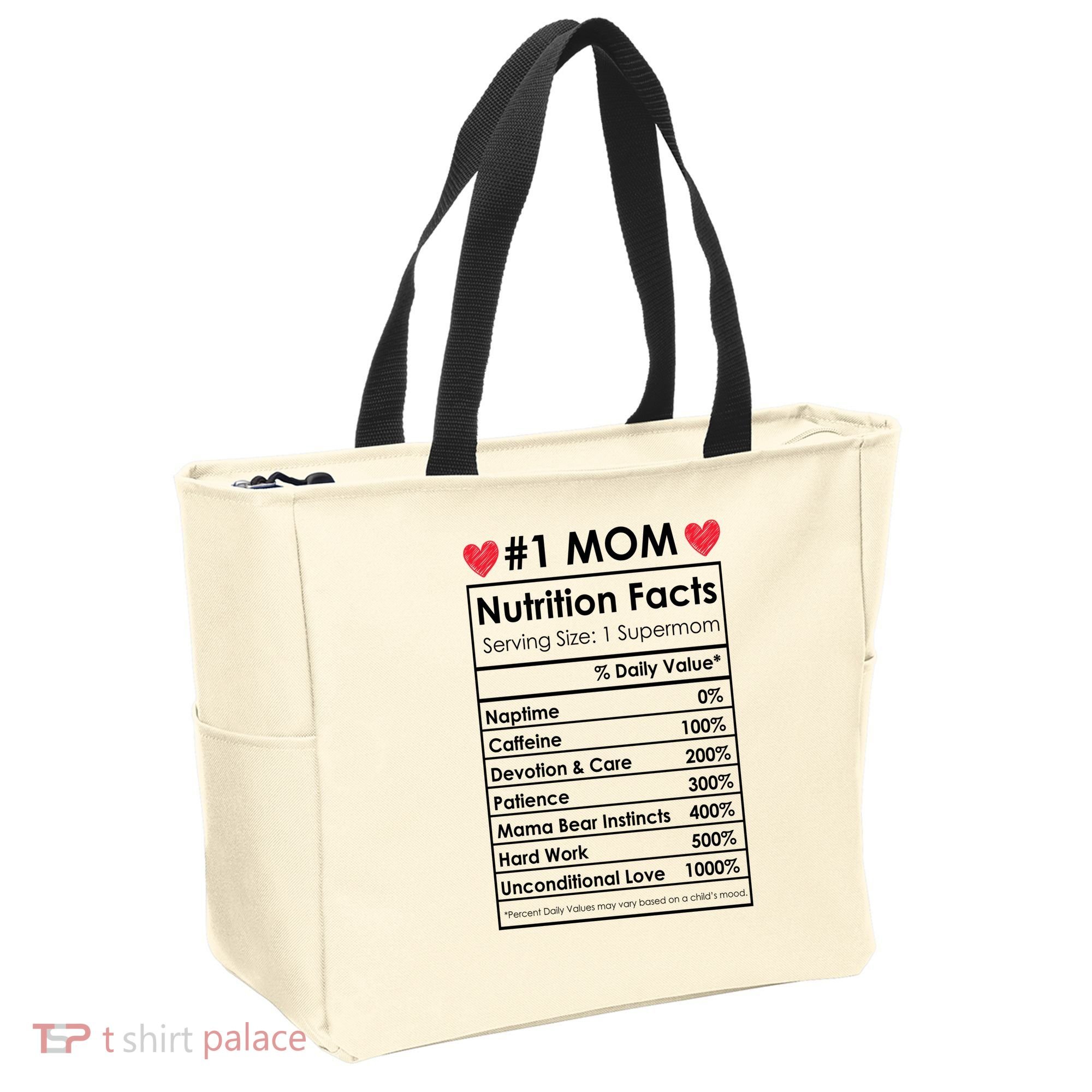 Best Mom Nutrition Facts Tote Bag