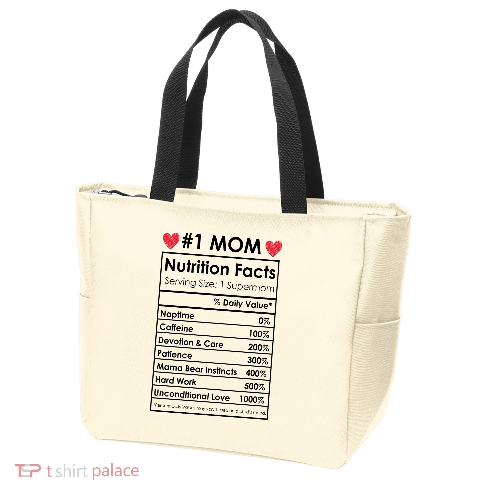 Best Mom Nutrition Facts Tote Bag
