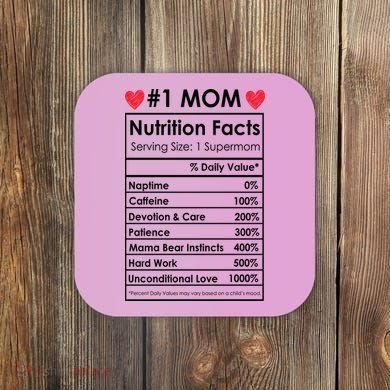 Best Mom Nutrition Facts Coaster