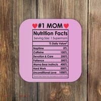 Best Mom Nutrition Facts Coaster thumb 0