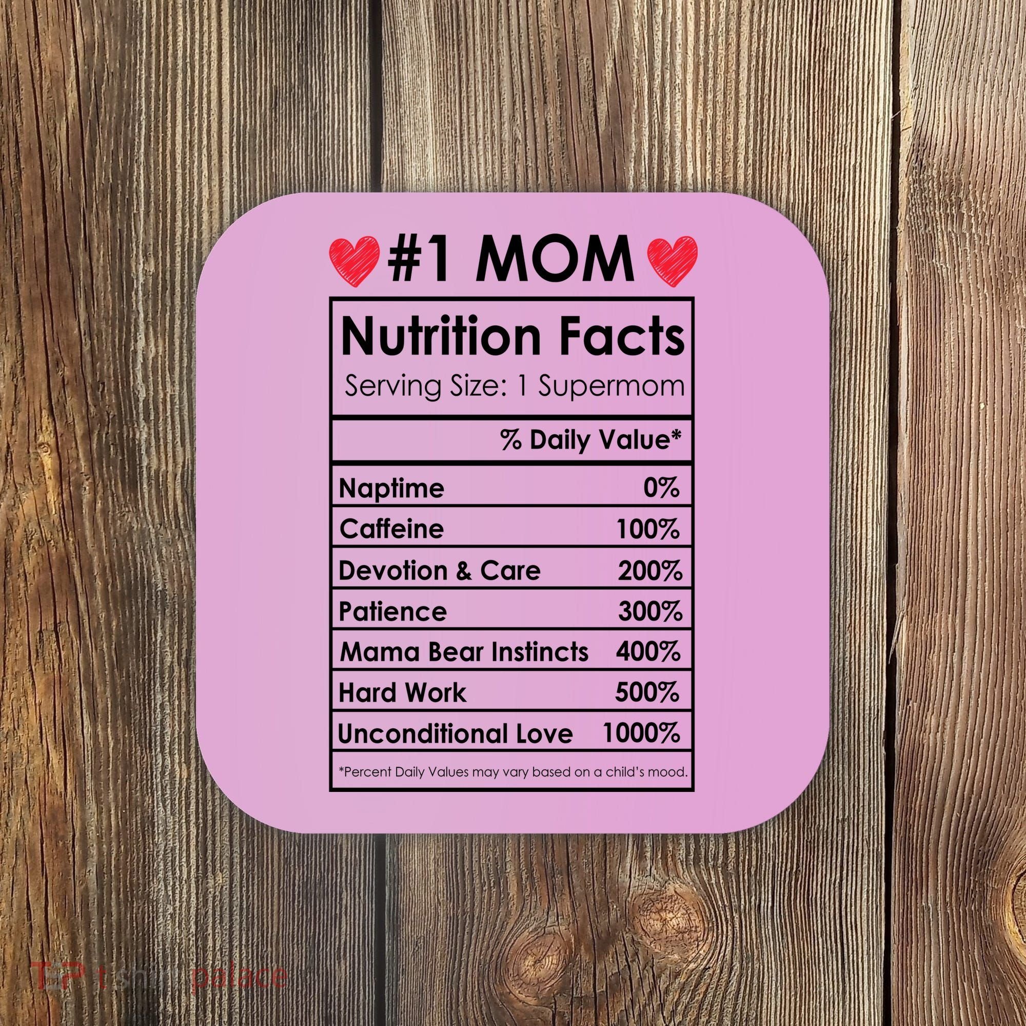 Best Mom Nutrition Facts Coaster