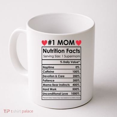 Best Mom Nutrition Facts Coffee Mug