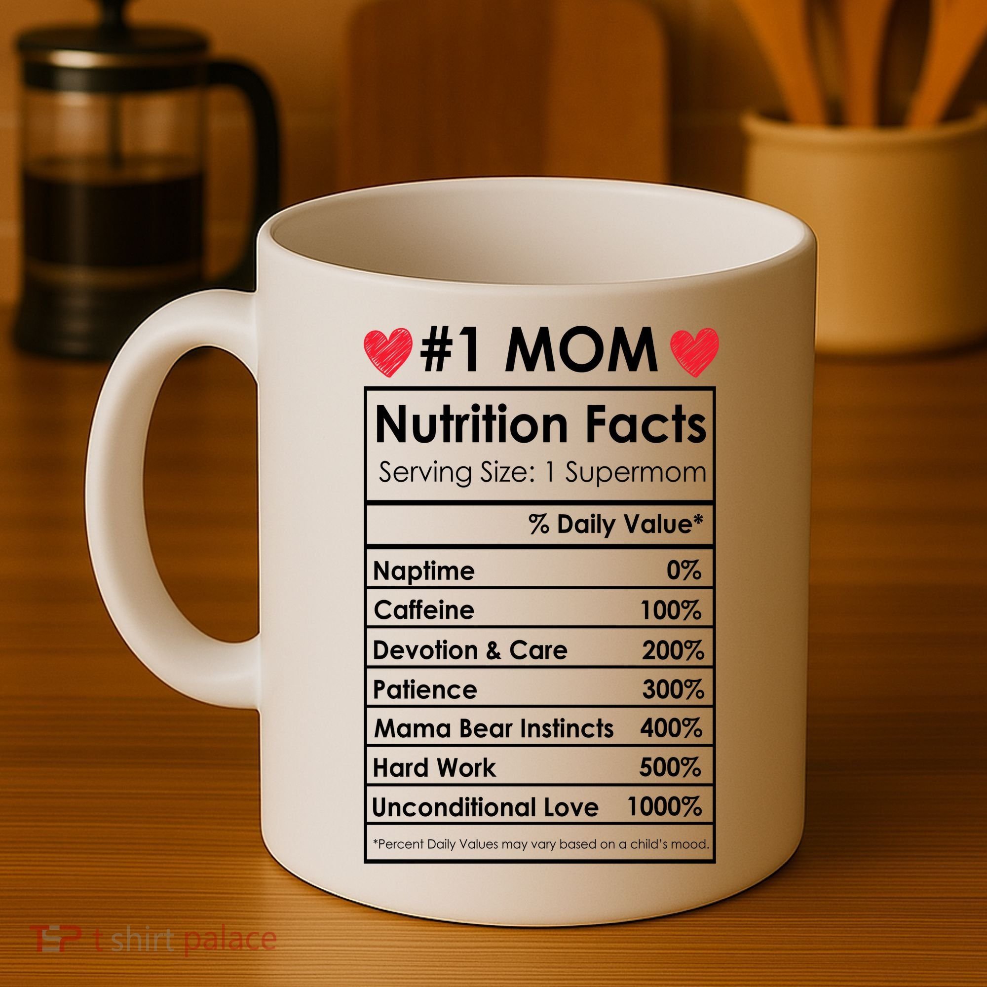 Best Mom Nutrition Facts Coffee Mug