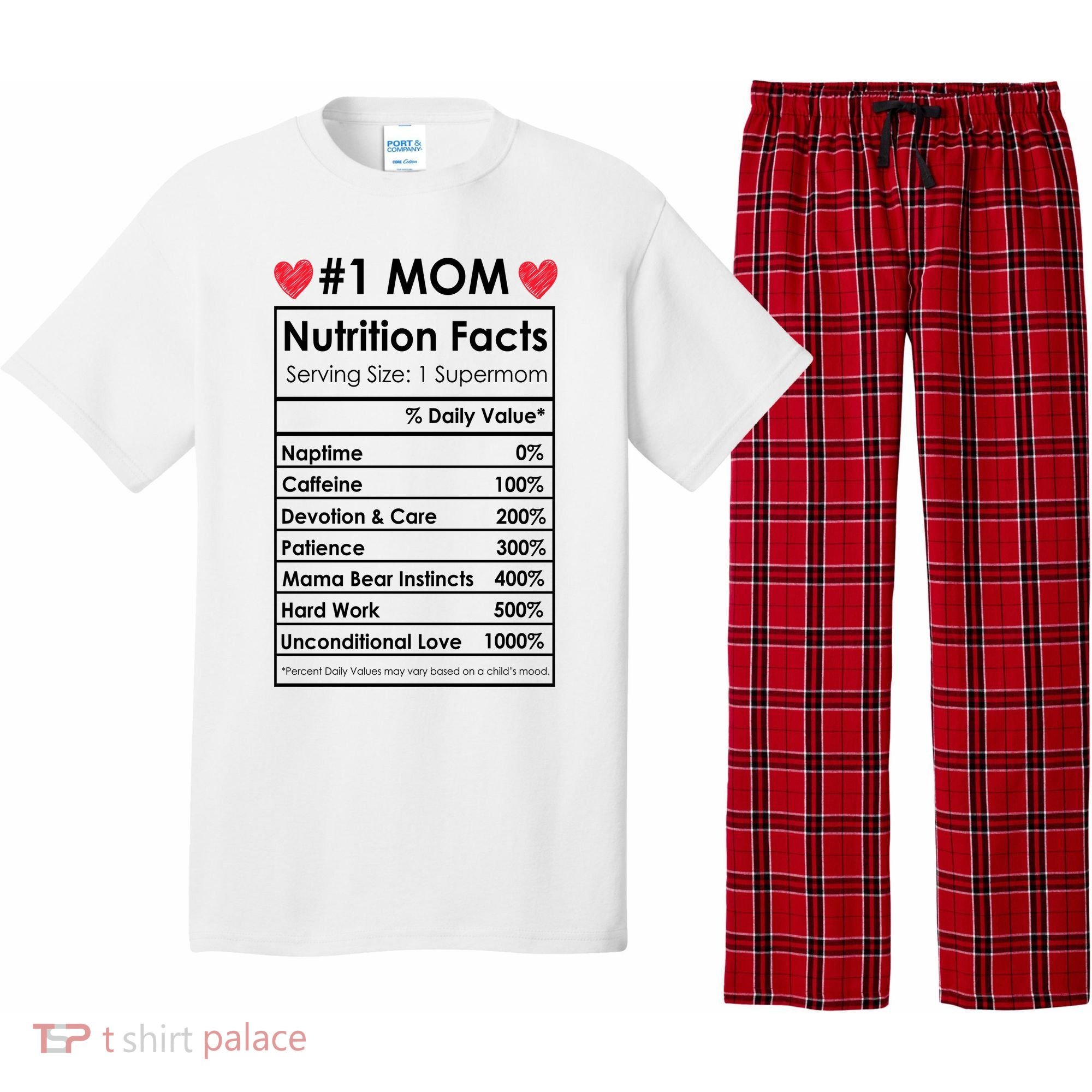Best Mom Nutrition Facts Pajama Set